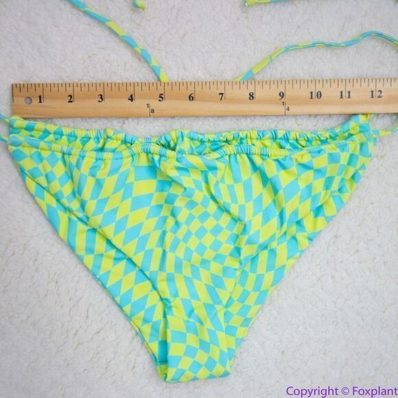 NEW It’s Now Cool x free people checkered wave bikini bottom, L - Picture 5 of 14